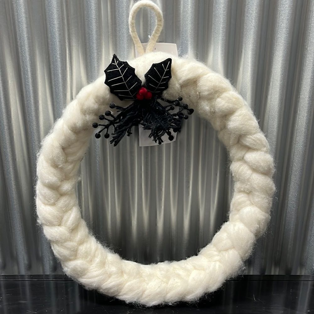 Williams Sonoma felt Christmas wreath